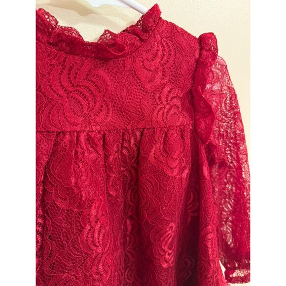 2T Red Lace Holiday Dress - Picture 3 of 3